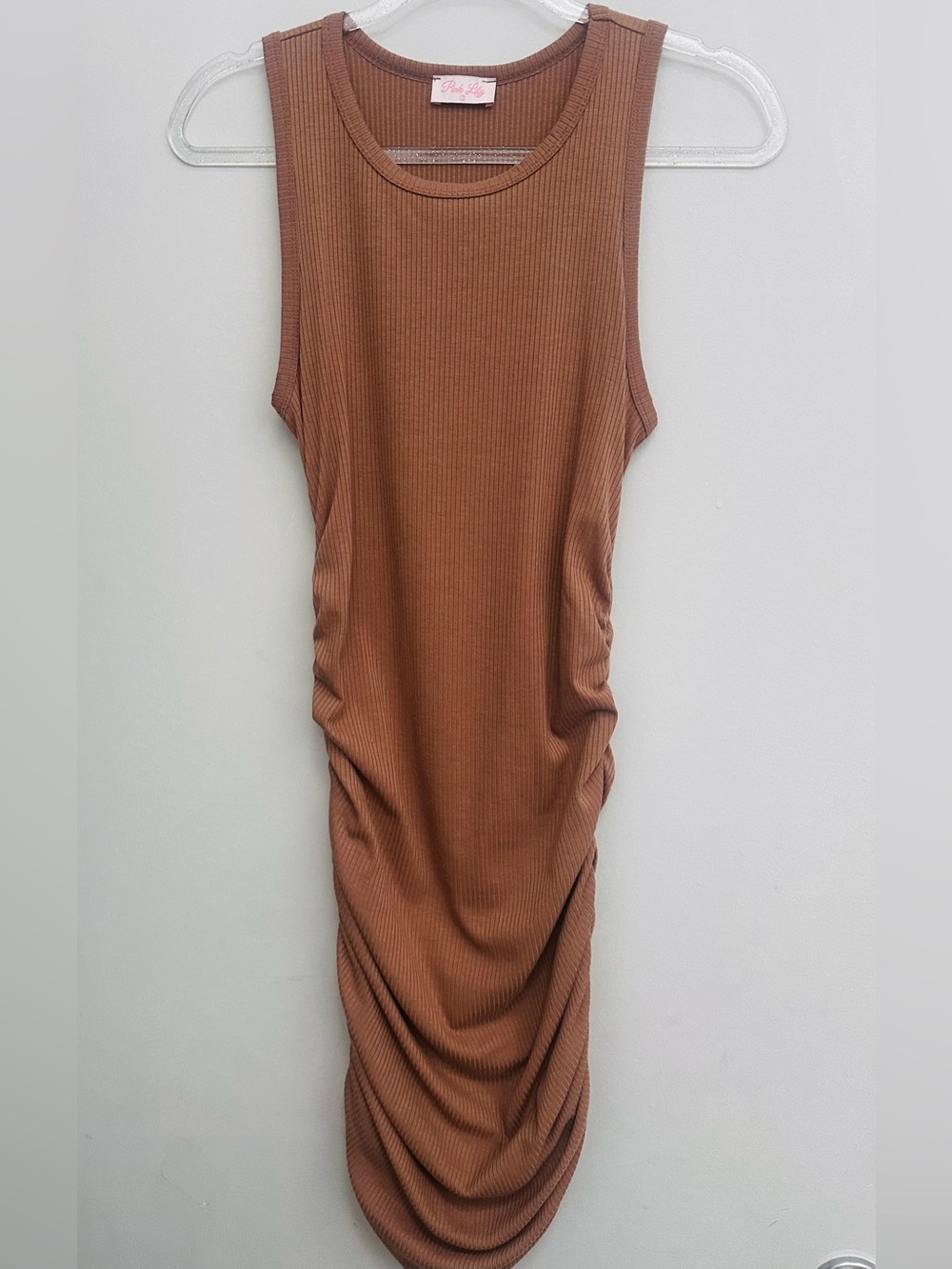 Pink Lily Brown Bodycon Dress